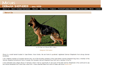 Desktop Screenshot of micursgermanshepherds.com